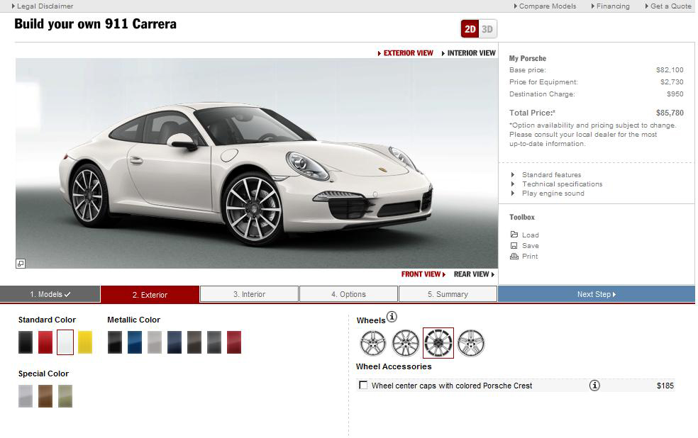 Configurator porsche